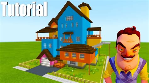 Minecraft Tutorial How To Make The Hello Neighbour House Original