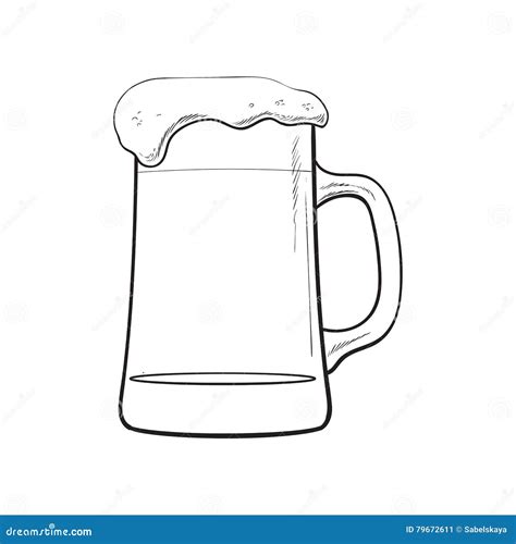 Grote Mok Koud Bier Met Schuim En Bellen Vector Illustratie Illustration Of Daling Voorwerp