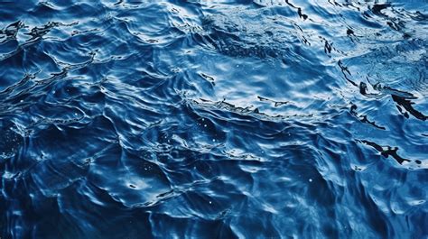 Vibrant Blue Hue Dominates The Water Surface Texture Background Ocean