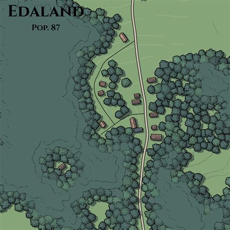 Edaland Town Map - DnD Maps