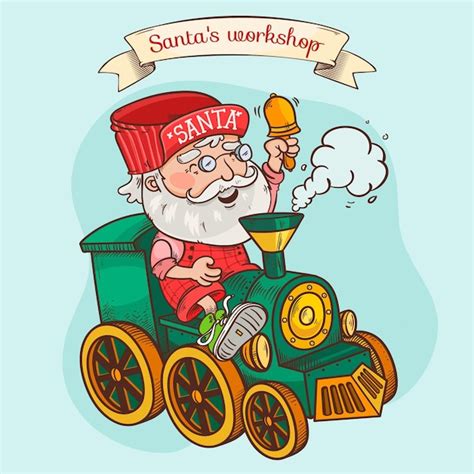 Premium Vector Hand Drawn Santa S Workshop Illustration