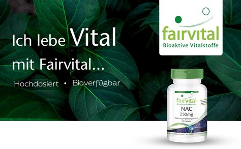 Fairvital Nac 250mg 90 Kapseln N Acetyl Cystein Aminosäure