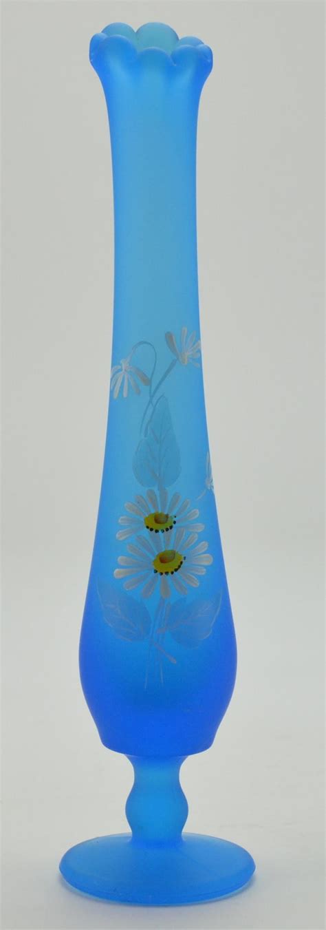 Elegant Blue Glass Bud Vase Hadir