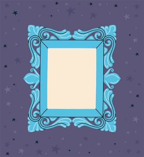 cute blue frame 4430659 Vector Art at Vecteezy