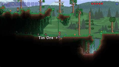 Simple Terraria Tutorials Obtaining Tin Ore Youtube