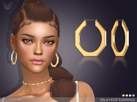 Sims 4 Gala Hoop Earrings By GiuliettaSims 4 Swatches Base Game