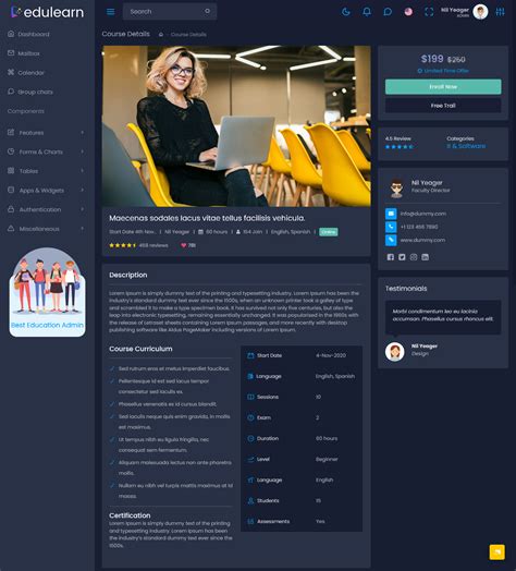 Education Lms Dashboard Bootstrap Admin Template