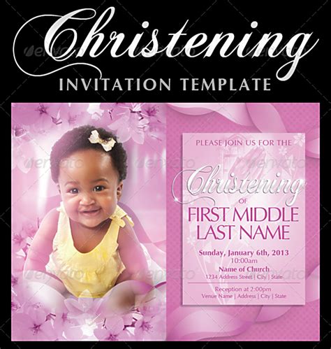 Baby Baptism Invitations Templates