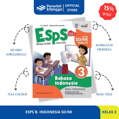 Jual Esps Bahasa Indonesia Sd Mi Kelas Kurikulum Merdeka Erlangga