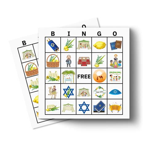 Sukkot Picture Bingo Jewish Ed Printables