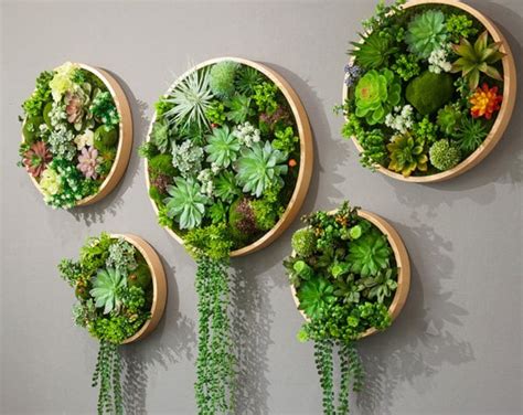 Succulent Wall Art Home Decor Faux Succulents Decor Living Wall Art