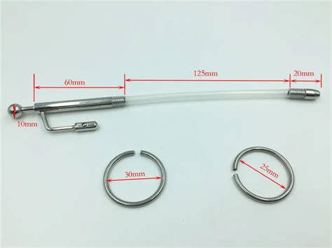 Hollow Urethral Dilators Stainless Steel Silicone Hose Connected Tube Penis Plug Urethra Sounds