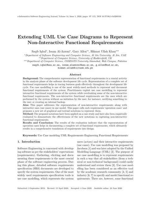 Pdf Extending Uml Use Case Diagrams To Represent Non Use Case