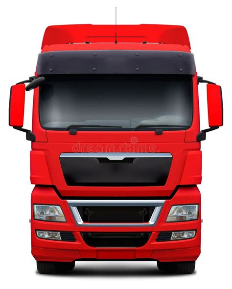 Red Truck Front View Stock Image Image Of Merchandise 72570007