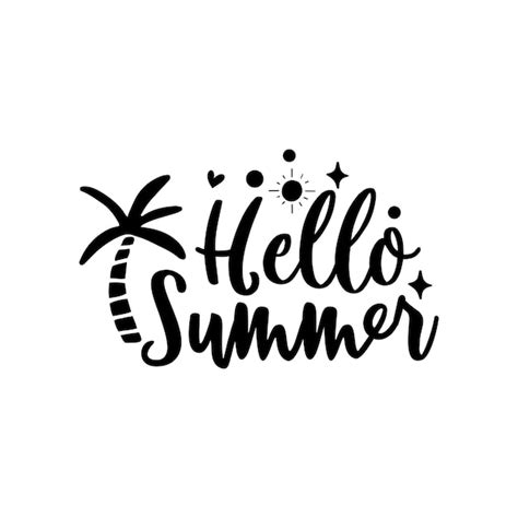 hola verano vector premium
