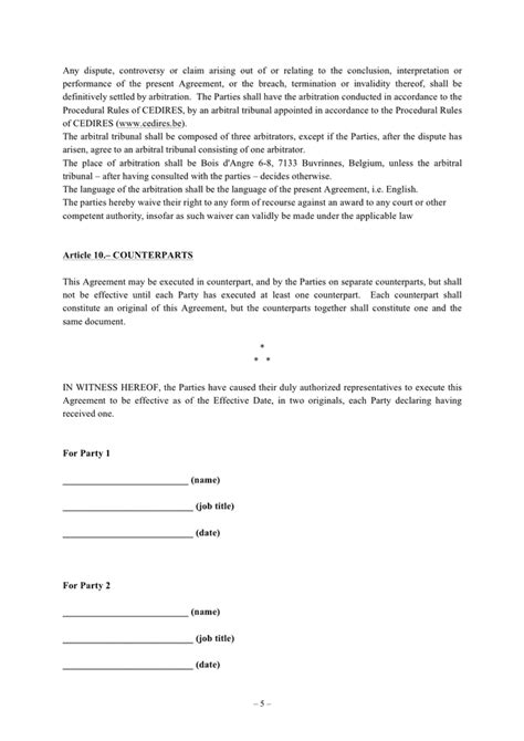 Settlement Agreement Template