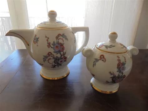 Ancienne Cafeti Re Th I Re Sucrier Porcelaine Limoges D Cor Floral Art