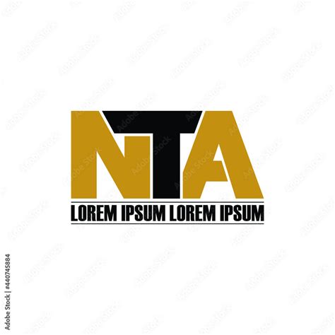 NTA letter monogram logo design vector Stock Vector | Adobe Stock