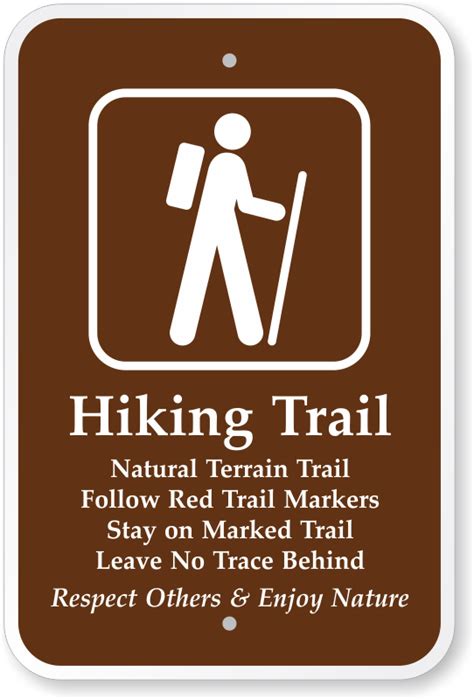 Trail Signs, Hiking Signs, Hiking Trail Symbols & Trail Markers.