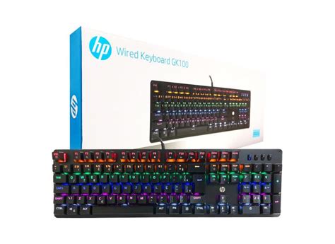 Teclado Gamer Mec Nico Hp Gk Usb Led Rgb Layout Abnt Em Promo O