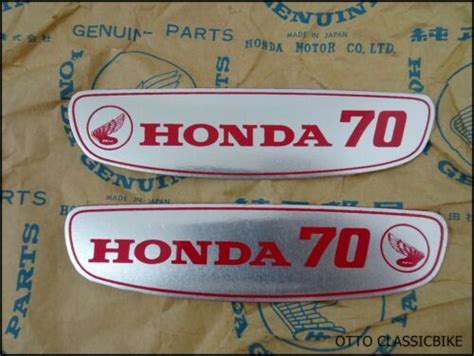 Honda Cub 70 C70 C70m Gas Tank Sticker Emblem Decal Aluminium Lhandrh Ebay