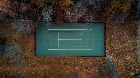 HD wallpaper: flat-lay photography of tennis court, aerial photography ...