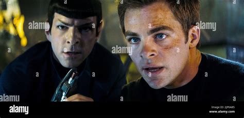 ZACHARY QUINTO, CHRIS PINE, STAR TREK, 2009 Stock Photo - Alamy