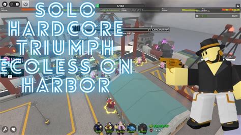 Solo Hardcore Triumph On Harbor With Reworked Crook Boss Roblox