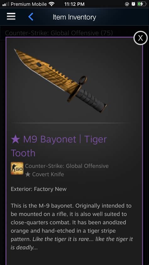 N Kosa Cs Go M Bayonet Tiger Tooth Factory New Rakowice Wielkie