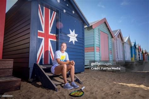 Australian wild card Olivia Gadecki visits the Brighton Bathing Boxes ...