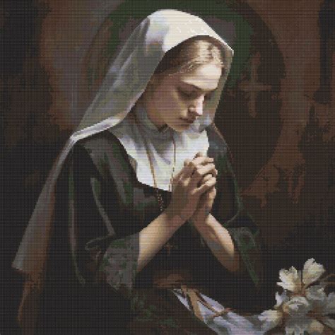 Catholic Nun Praying 4 Cross-stitch Pattern Digital Download - Etsy