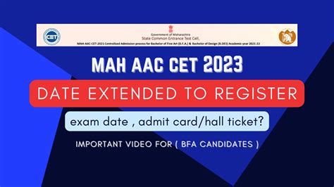 Mah Aac Cet Application Form Registration Website Youtube