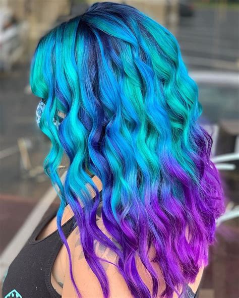 29 Incredible Examples Of Blue And Purple Hair In 2023 Creative Hair Color Blue Purple Hair