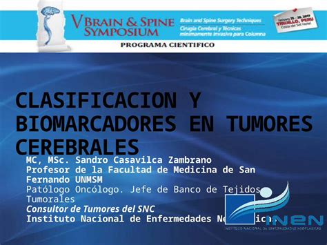 PPTX Clasificación y biomarcadores en tumores cerebrales PDFSLIDE NET