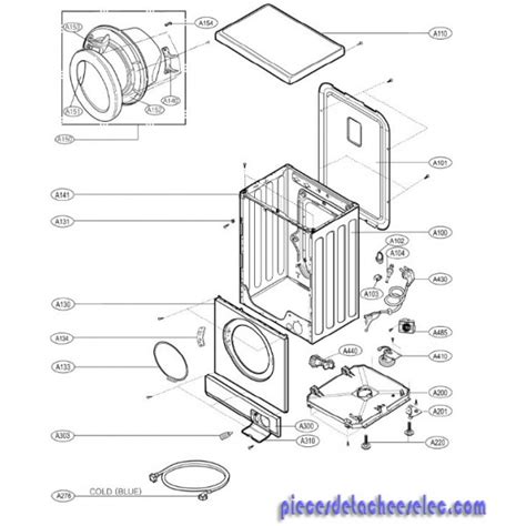 Pied pour lave linge lg Laves linge lg Pièces détachées elec