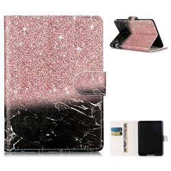 Glittering Rose Gold Folio Flip Stand Pu Leather Wallet Case For Amazon