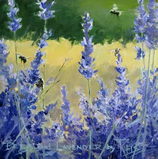 In Plein Air Bees On Lavender Daily Painting