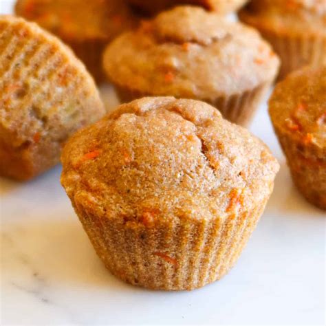 Healthy Banana Carrot Muffins One Bowl