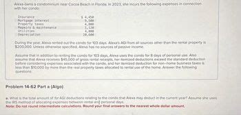 Answered Alexa Owns A Condominium Near Cocoa Beach In Florida In 2023