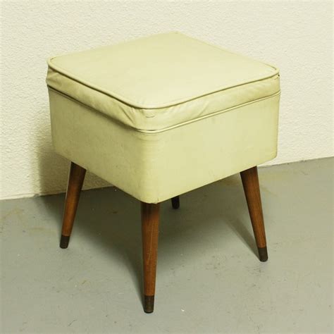 Vintage Sewing Seat Sewing Stool Sewing Storage By Oldcottonwood