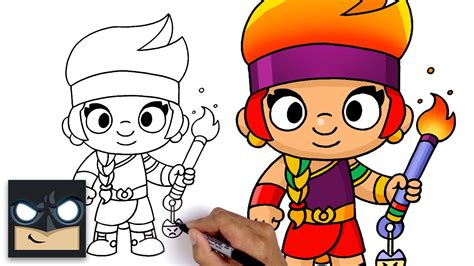 How To Draw Amber Brawl Stars Youtube