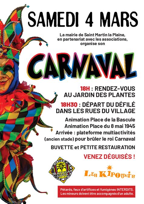 News Carnaval Mairie De Saint Martin La Plaine Illiwap News