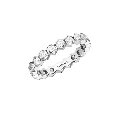 Bague Bee My Love En Or Blanc Pav De Diamants Taille Brillant