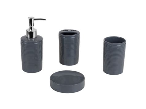 4 Piece Ceramic Bath Accessory Set