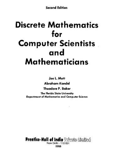 خرید و قیمت دانلود کتاب Discrete Mathematics For Computer Scientists