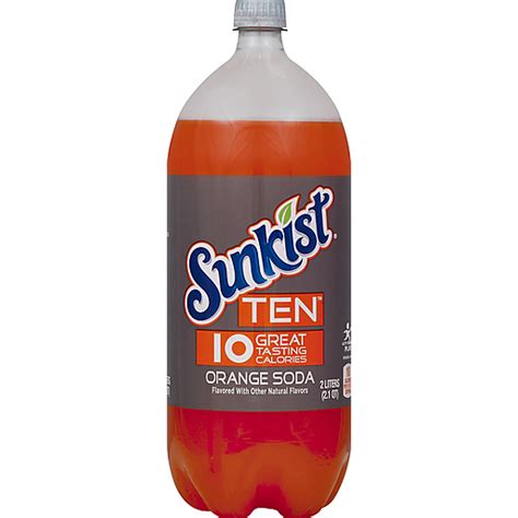 Sunkist Ten Orange Soda 2 L Bottle Lemon Lime And Citrus Price Cutter