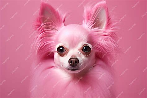 Premium Photo | Pink colored dog on Pink Background