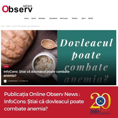 Publicația Online Observ News InfoCons Știai că dovleacul poate