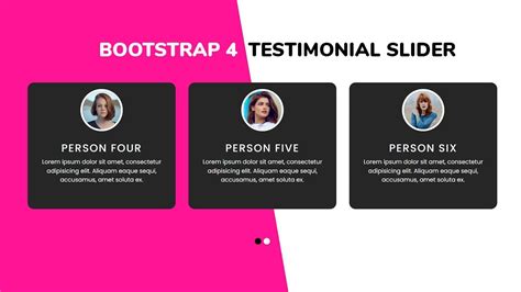 How To Create Testimonial Carousel Using Bootstrap 4 Youtube