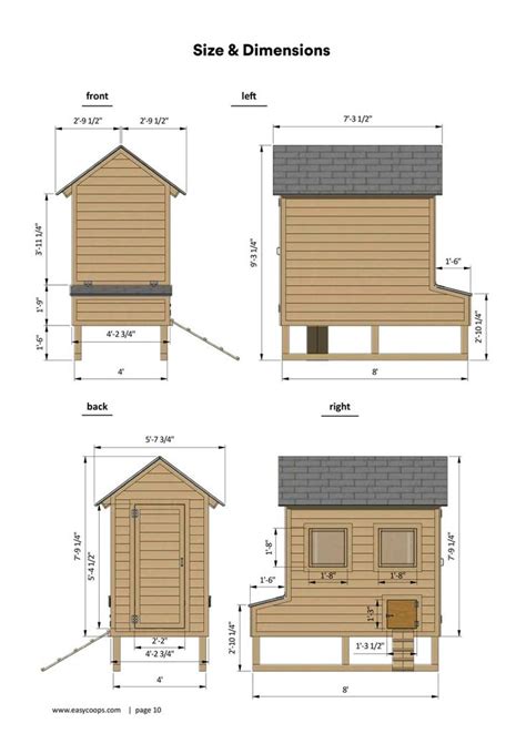 Chicken Coop Plans 4x8 Walk in Chicken Coop for up to 8 Chickens - Etsy ...